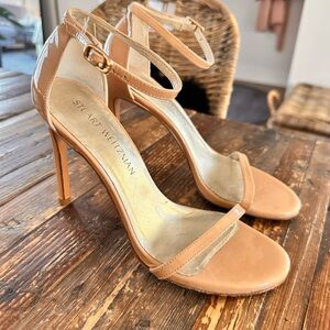 Stuart Weitzman Nude Patent Heels